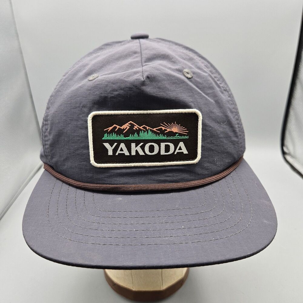 Yakoda Fly Supply Fishing Hat Cap Blue Rope Strapback Fly Fishing Outdoor Patch